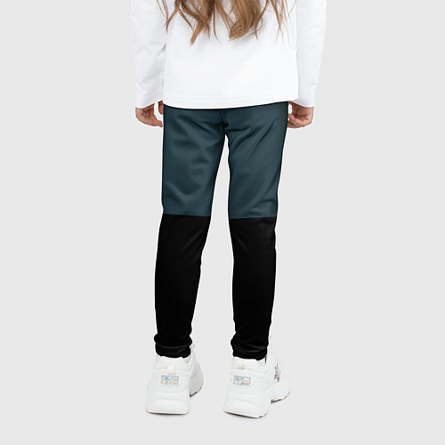 Детские легинсы Sport чёрно-синий с белым / 3D-принт – фото 4