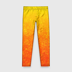 Детские легинсы Огненный жёлто-оранжевый текстурированый градиент