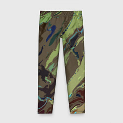Леггинсы для девочки Абстракция тон хаки, цвет: 3D-принт