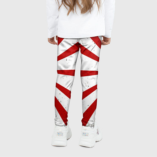 Детские легинсы Красно-белая мишень / 3D-принт – фото 4