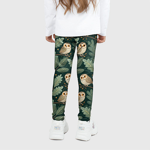 Детские легинсы Совы в лесу / 3D-принт – фото 4