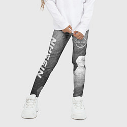 Леггинсы для девочки Nissan - grey gradient вертикально, цвет: 3D-принт — фото 2