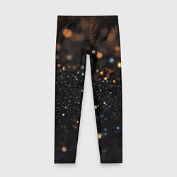 Леггинсы для девочки Черный текстурный фон, цвет: 3D-принт
