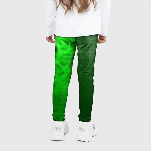 Детские легинсы Changan - green gradient по-вертикали / 3D-принт – фото 4