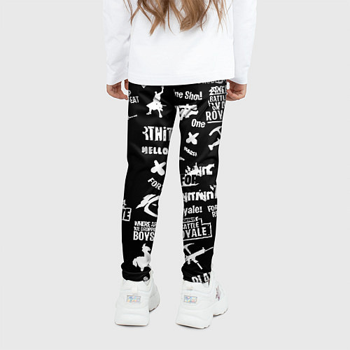 Детские легинсы Черно белые логотипы игр / 3D-принт – фото 4