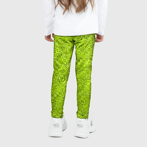 Детские легинсы Салатовый текстурированный / 3D-принт – фото 4
