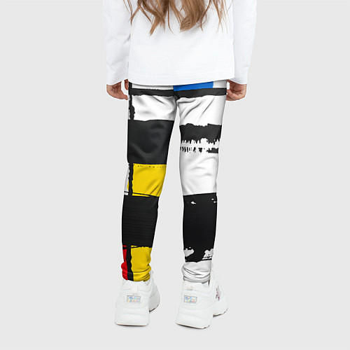 Детские легинсы В стиле пита мондриана / 3D-принт – фото 4