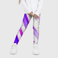 Леггинсы для девочки Color white pink, цвет: 3D-принт — фото 2