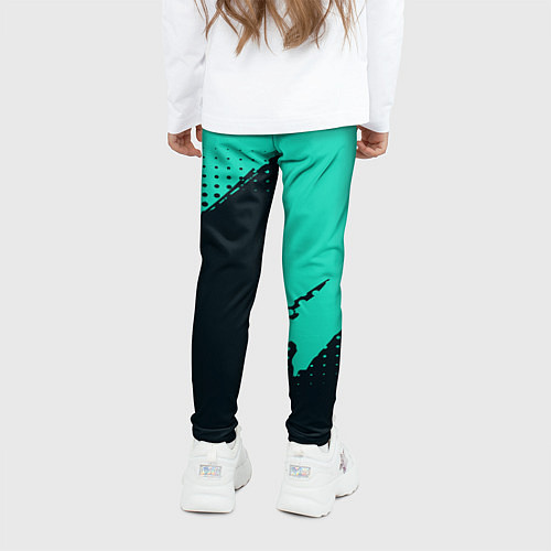 Детские легинсы Color black light blue / 3D-принт – фото 4