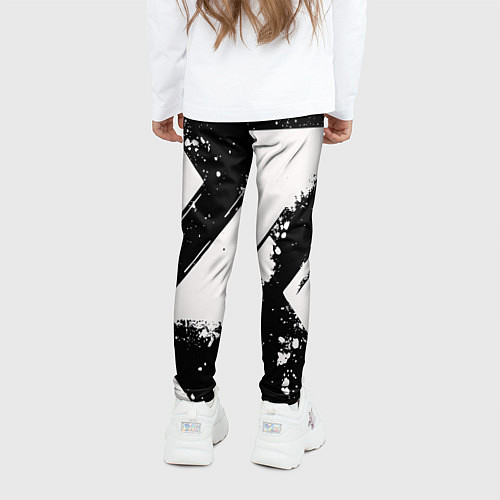 Детские легинсы Color black white / 3D-принт – фото 4