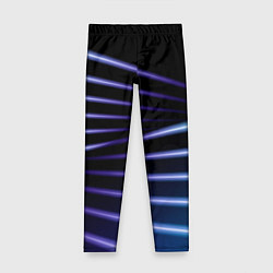 Леггинсы для девочки Color black blue, цвет: 3D-принт