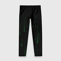 Детские легинсы Color black green