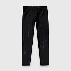 Леггинсы для девочки Color black pink, цвет: 3D-принт