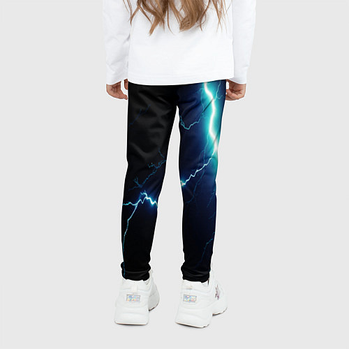 Детские легинсы Lightning light blue / 3D-принт – фото 4