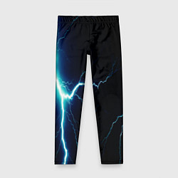 Леггинсы для девочки Lightning light blue, цвет: 3D-принт