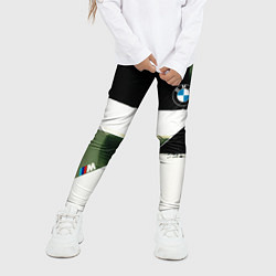 Леггинсы для девочки BMW логотип, цвет: 3D-принт — фото 2