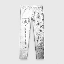 Леггинсы для девочки Lamborghini - white gradient по-вертикали, цвет: 3D-принт