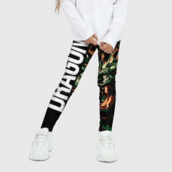 Леггинсы для девочки Татуировка дракона ирезуми, цвет: 3D-принт — фото 2