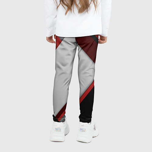 Детские легинсы Color black red grey / 3D-принт – фото 4