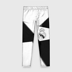 Леггинсы для девочки Real Madrid geometry black, цвет: 3D-принт