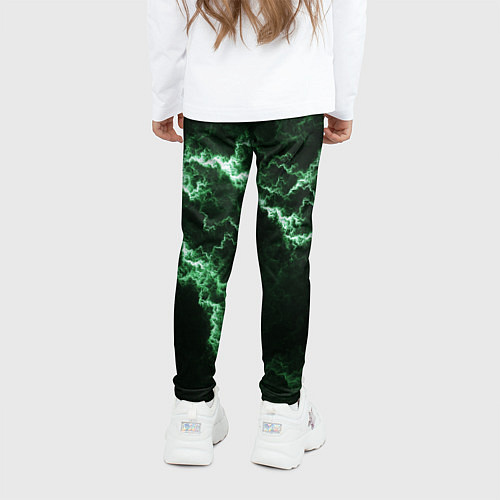 Детские легинсы Lightning green line / 3D-принт – фото 4