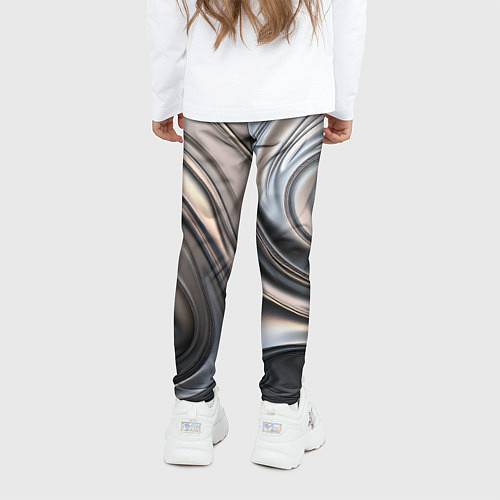 Детские легинсы Расплавленный металл / 3D-принт – фото 4