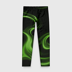 Леггинсы для девочки Green black, цвет: 3D-принт