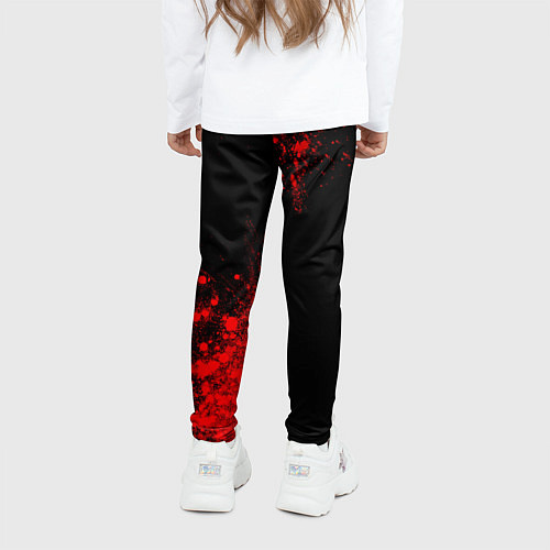 Детские легинсы Roma - red gradient вертикально / 3D-принт – фото 4