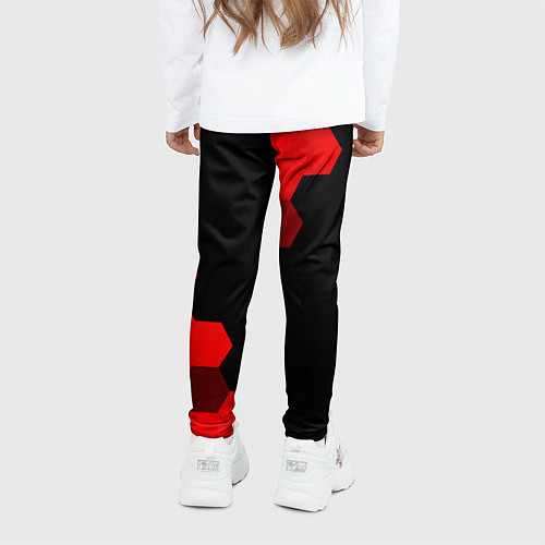 Детские легинсы JAC - red gradient вертикально / 3D-принт – фото 4