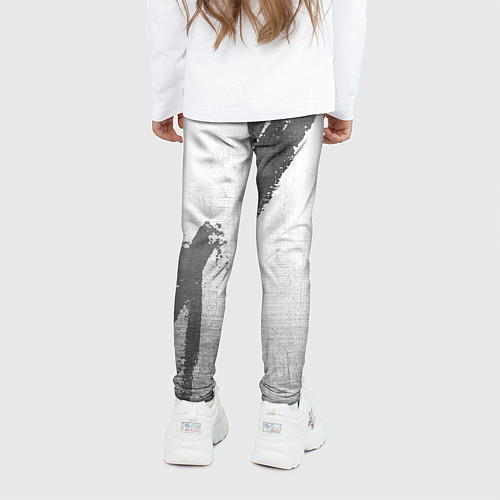 Детские легинсы Mini - white gradient вертикально / 3D-принт – фото 4