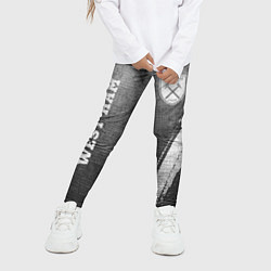 Леггинсы для девочки West Ham - grey gradient вертикально, цвет: 3D-принт — фото 2