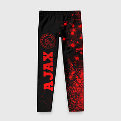 Леггинсы для девочки Ajax - red gradient по-вертикали, цвет: 3D-принт