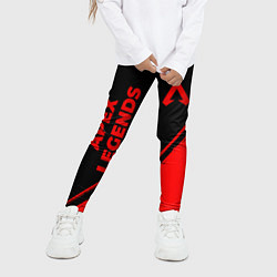 Леггинсы для девочки Apex Legends - red gradient вертикально, цвет: 3D-принт — фото 2