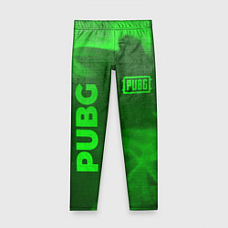 Леггинсы для девочки PUBG - green gradient вертикально, цвет: 3D-принт