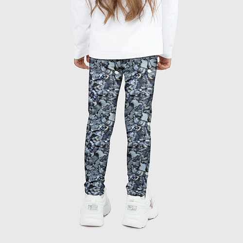 Детские легинсы Серо-голубой мелкий камень текстура / 3D-принт – фото 4