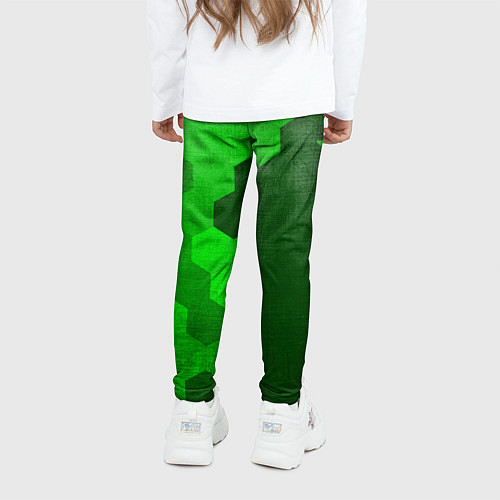 Детские легинсы The Last Of Us - green gradient по-вертикали / 3D-принт – фото 4