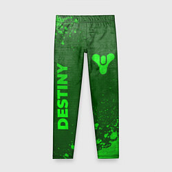 Леггинсы для девочки Destiny - green gradient вертикально, цвет: 3D-принт