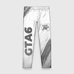 Леггинсы для девочки GTA6 - white gradient вертикально, цвет: 3D-принт