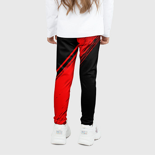 Детские легинсы Chevrolet - red gradient вертикально / 3D-принт – фото 4