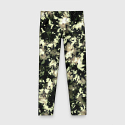 Леггинсы для девочки Пятнистый чёрно-бежевый, цвет: 3D-принт
