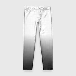 Леггинсы для девочки Из белого в чёрный градиент с точками, цвет: 3D-принт