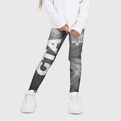 Леггинсы для девочки GTA - grey gradient вертикально, цвет: 3D-принт — фото 2