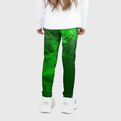 Детские легинсы God of War - green gradient вертикально / 3D-принт – фото 4