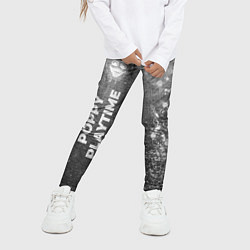 Леггинсы для девочки Poppy Playtime - grey gradient по-вертикали, цвет: 3D-принт — фото 2