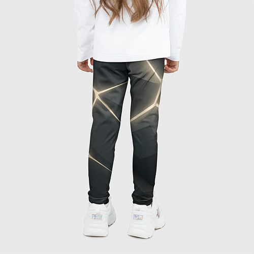 Детские легинсы Объемные серые плиты / 3D-принт – фото 4