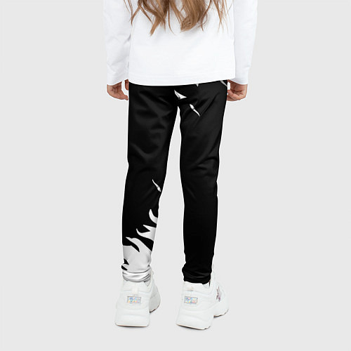 Детские легинсы Monster energy fire white / 3D-принт – фото 4