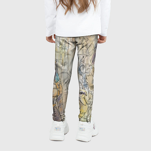 Детские легинсы Девушки стимпанк / 3D-принт – фото 4