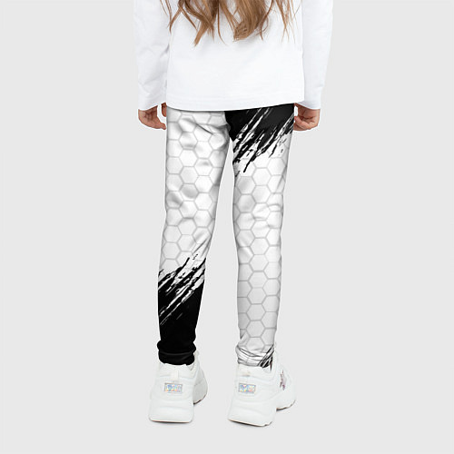 Детские легинсы Амбрелла - белые соты / 3D-принт – фото 4