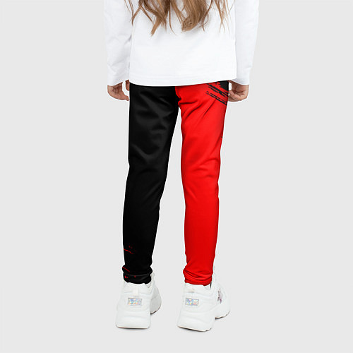 Детские легинсы Umbrella Corp - red and black / 3D-принт – фото 4