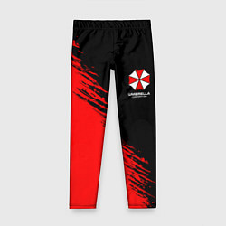 Леггинсы для девочки Umbrella Corp - red and black, цвет: 3D-принт